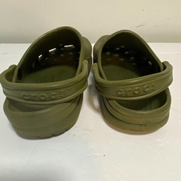 Crocs Olive Green Classic Clogs Size Men’s 8 / Women’s 10 - Picture 5 of 7